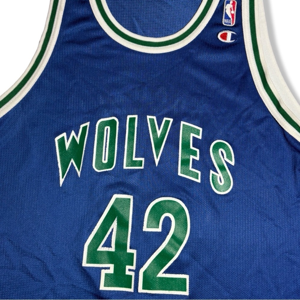Vintage 90s Champion Donyell Marshalll Minnesota Timberwolves Basketball Jersey - Picture 3 of 5